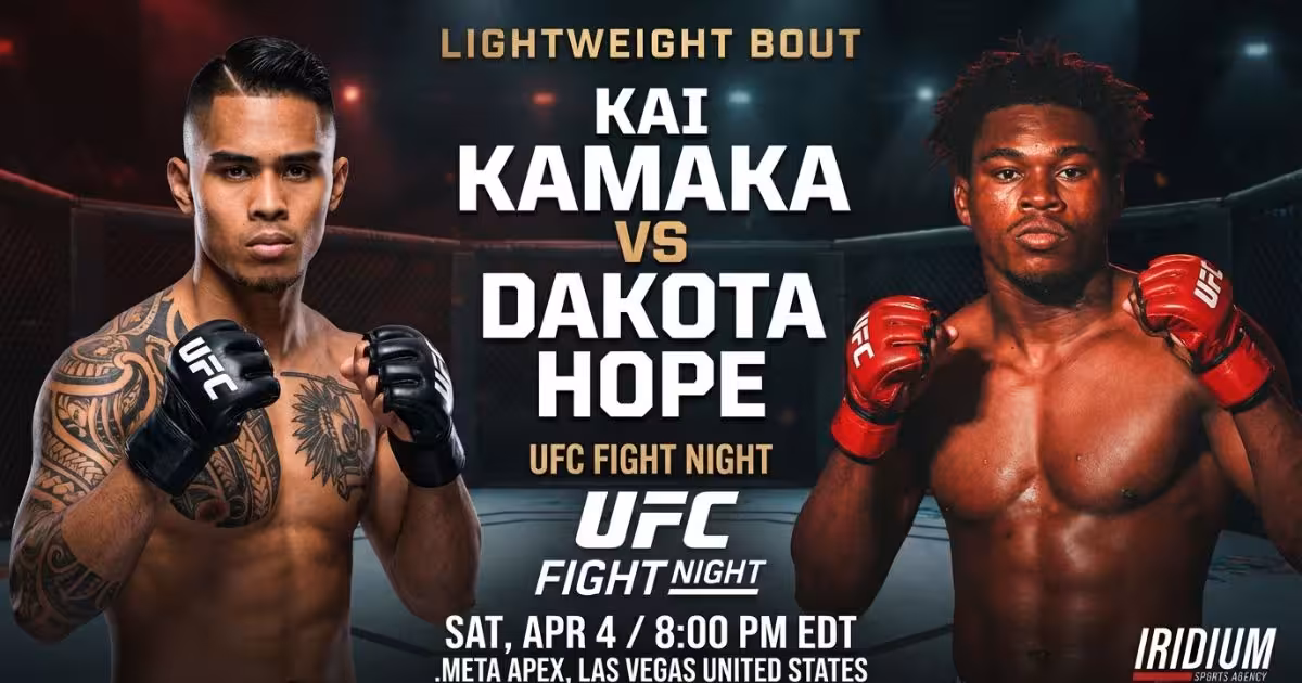 Dakota Hope vs. Kai Kamaka III: UFC Fight Night MMA Bout Preview